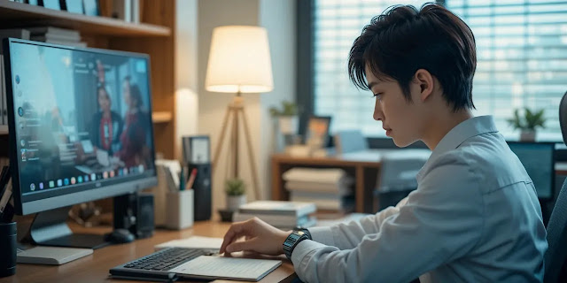 불필요한 알림을 줄여 효율적으로 사용하는 모습 스마트워치 알림을 정리해 관리하는 장면의 모습