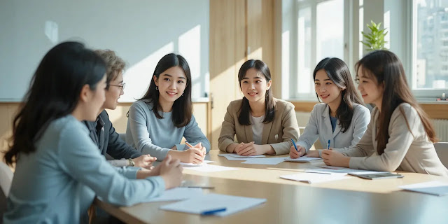 회의 테이블에서 토론하는 팀 모습 회의 테이블에서 토론하는 팀 모습