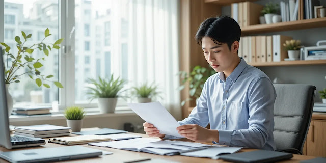 통장 차이를 분석하는 모습 과세 통장과 비과세 통장을 비교하는 모습