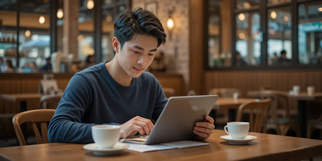 갈라파고스화 개념을 노트에 정리하는 모습