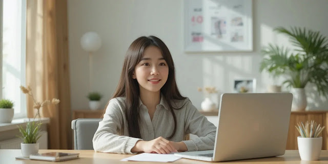 주민등록초본 발급을 마친 모습 온라인 발급 완료 후 안심하는 모습