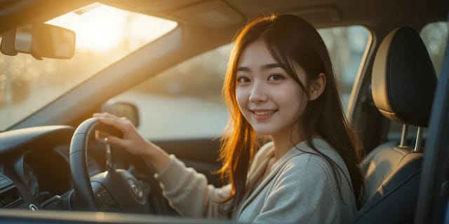 자동차 배터리 교체 공임 포함 가격 지불 후 모습 교체 후 밝아진 계기판을 보며 시동을 거는 모습