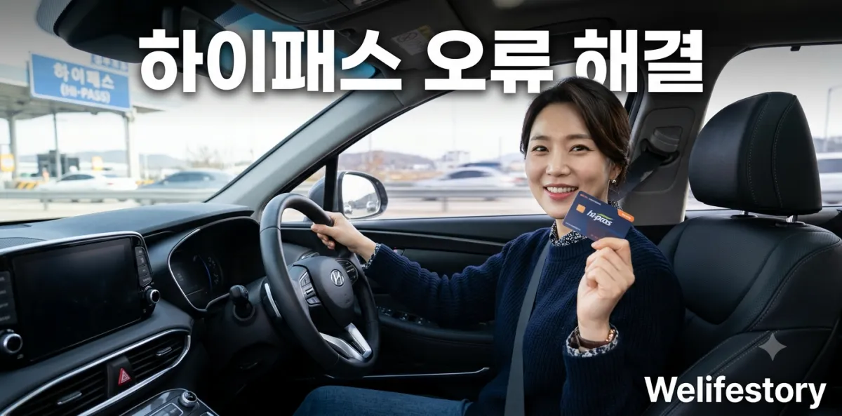 요금소 하이패스 단말기 오류 증상들을 현명하게 대처하는 여성